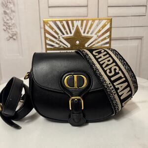 CHRISTIAN DIOR Box Calfskin Small Bobby Bag